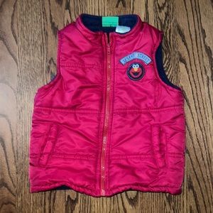Sesame Street Fleece lined Elmo vest 4T